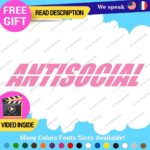 Antisocial Banner Decals Stickers Vinyl Euro Message Anti Social Windshield JDM - Image 10