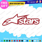Fits Alpinestars Stars Moto Decals Stickers Vinyl Motocross Alpine Helmet MotoGP - Image 25