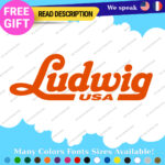 Fits Ludwig Drum Decals Stickers Vinyl Cymbal Bass Percusion Music USA Head Amp. - Image 13