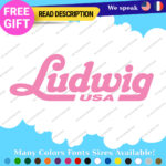 Fits Ludwig Drum Decals Stickers Vinyl Cymbal Bass Percusion Music USA Head Amp. - Image 15