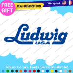 Fits Ludwig Drum Decals Stickers Vinyl Cymbal Bass Percusion Music USA Head Amp.