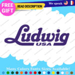 Fits Ludwig Drum Decals Stickers Vinyl Cymbal Bass Percusion Music USA Head Amp. - Image 3
