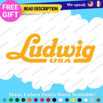 Fits Ludwig Drum Decals Stickers Vinyl Cymbal Bass Percusion Music USA Head Amp. - Image 25