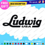 Fits Ludwig Drum Decals Stickers Vinyl Cymbal Bass Percusion Music USA Head Amp. - Image 4