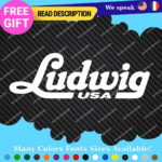 Fits Ludwig Drum Decals Stickers Vinyl Cymbal Bass Percusion Music USA Head Amp. - Image 6