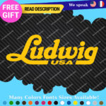 Fits Ludwig Drum Decals Stickers Vinyl Cymbal Bass Percusion Music USA Head Amp. - Image 7