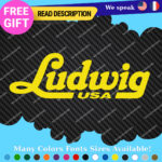 Fits Ludwig Drum Decals Stickers Vinyl Cymbal Bass Percusion Music USA Head Amp. - Image 8