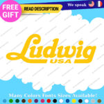 Fits Ludwig Drum Decals Stickers Vinyl Cymbal Bass Percusion Music USA Head Amp. - Image 9