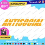 Antisocial Banner Decals Stickers Vinyl Euro Message Anti Social Windshield JDM - Image 26