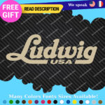 Fits Ludwig Drum Decals Stickers Vinyl Cymbal Bass Percusion Music USA Head Amp. - Image 26