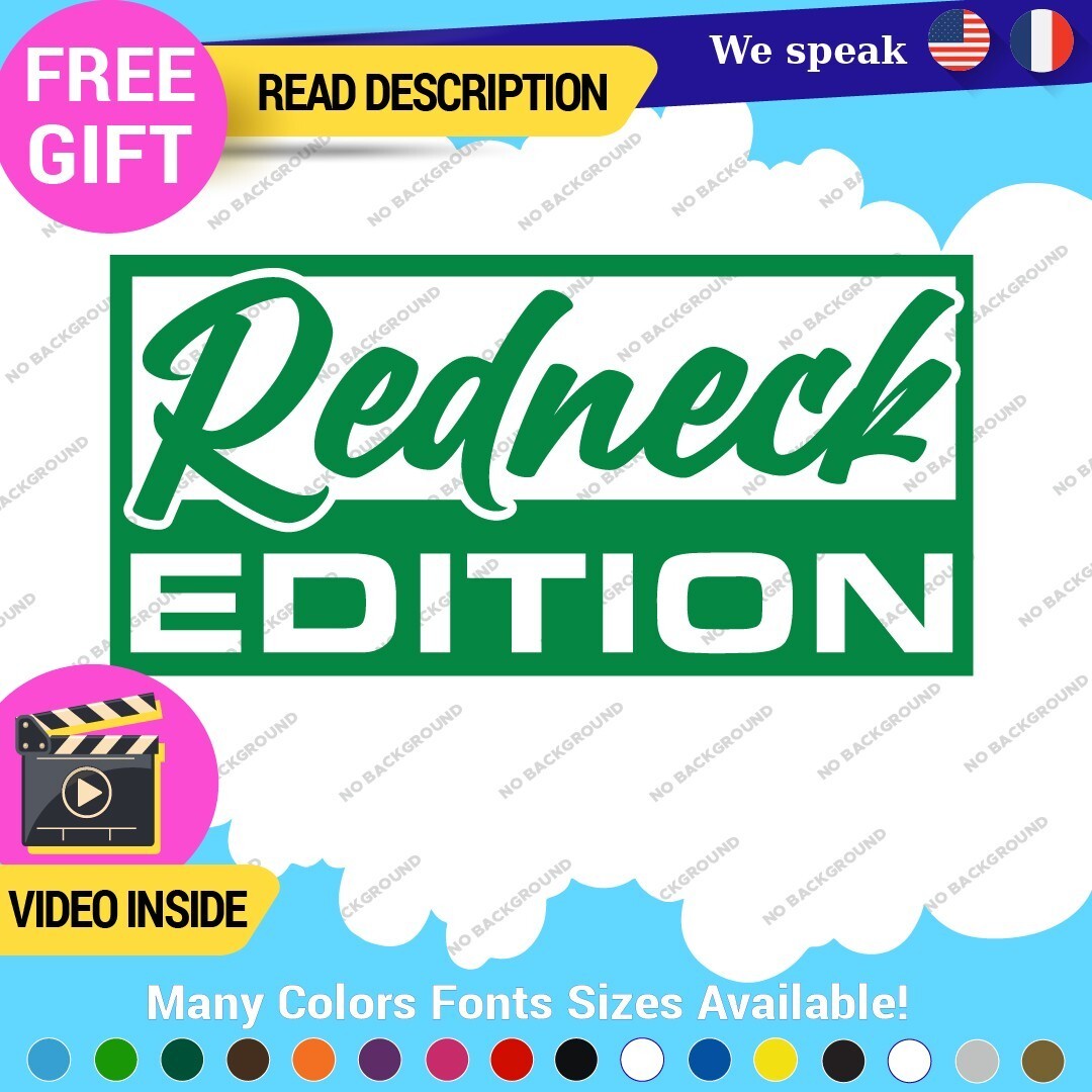 Redneck Edition Decals Sticker Vinyl Vintage Old Car Truck JDM Performance Sport - Image 29