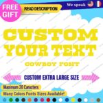 Extra Large Custom Text Name Cowboy Sign Font Lettering Decals Vinyl Stickers - Image 11