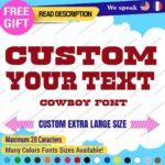 Extra Large Custom Text Name Cowboy Sign Font Lettering Decals Vinyl Stickers - Image 12