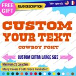 Extra Large Custom Text Name Cowboy Sign Font Lettering Decals Vinyl Stickers - Image 14