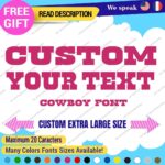 Extra Large Custom Text Name Cowboy Sign Font Lettering Decals Vinyl Stickers - Image 15