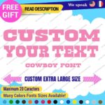 Extra Large Custom Text Name Cowboy Sign Font Lettering Decals Vinyl Stickers - Image 16