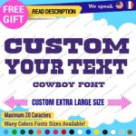 Extra Large Custom Text Name Cowboy Sign Font Lettering Decals Vinyl Stickers - Image 17