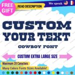 Extra Large Custom Text Name Cowboy Sign Font Lettering Decals Vinyl Stickers - Image 18
