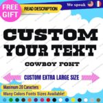 Extra Large Custom Text Name Cowboy Sign Font Lettering Decals Vinyl Stickers - Image 8