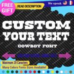 Extra Large Custom Text Name Cowboy Sign Font Lettering Decals Vinyl Stickers - Image 9