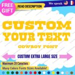 Extra Large Custom Text Name Cowboy Sign Font Lettering Decals Vinyl Stickers - Image 10