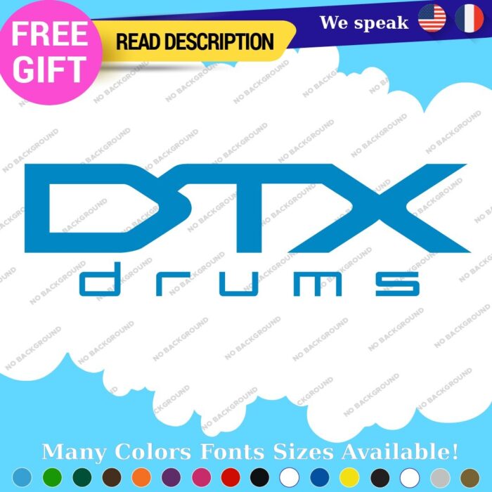 Fits DTX Drums Yamaha  Decals Stickers Vinyl Replacement Band Percussion Bass - Image 14