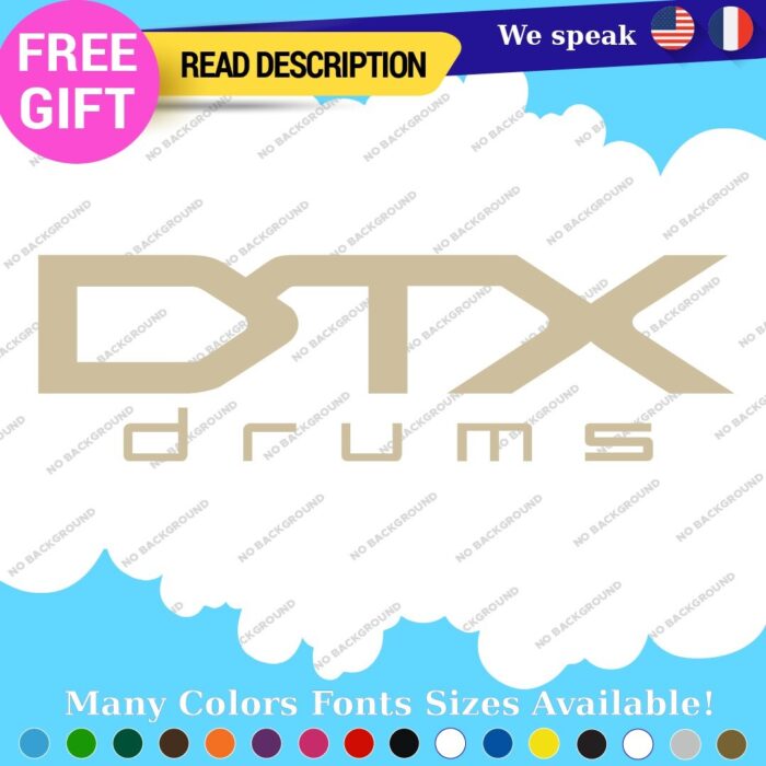 Fits DTX Drums Yamaha  Decals Stickers Vinyl Replacement Band Percussion Bass - Image 21