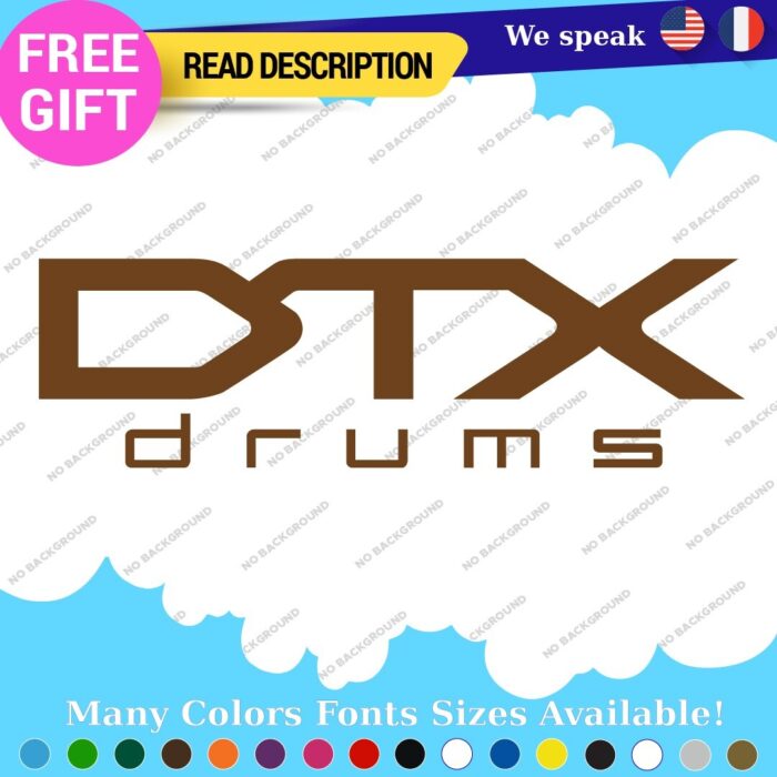 Fits DTX Drums Yamaha  Decals Stickers Vinyl Replacement Band Percussion Bass - Image 24