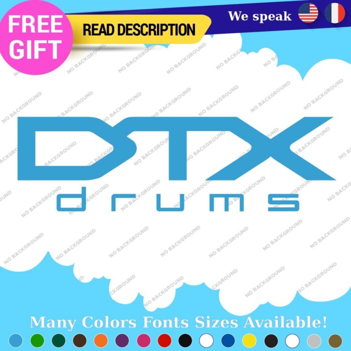 Fits DTX Drums Yamaha  Decals Stickers Vinyl Replacement Band Percussion Bass - Image 25