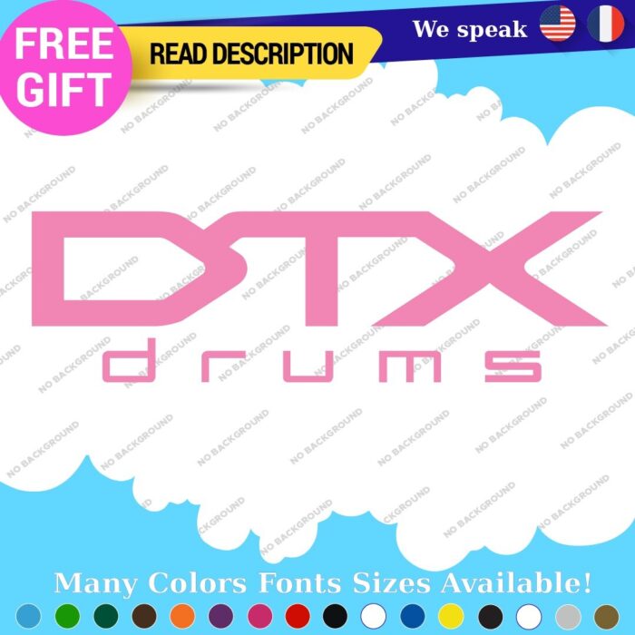 Fits DTX Drums Yamaha  Decals Stickers Vinyl Replacement Band Percussion Bass - Image 10