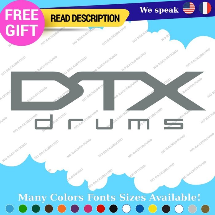 Fits DTX Drums Yamaha  Decals Stickers Vinyl Replacement Band Percussion Bass - Image 27