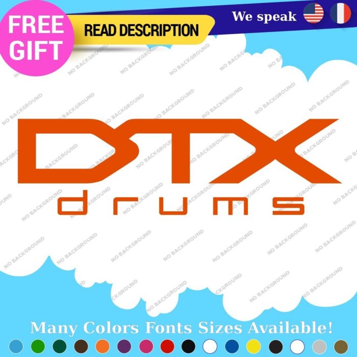 Fits DTX Drums Yamaha  Decals Stickers Vinyl Replacement Band Percussion Bass - Image 33