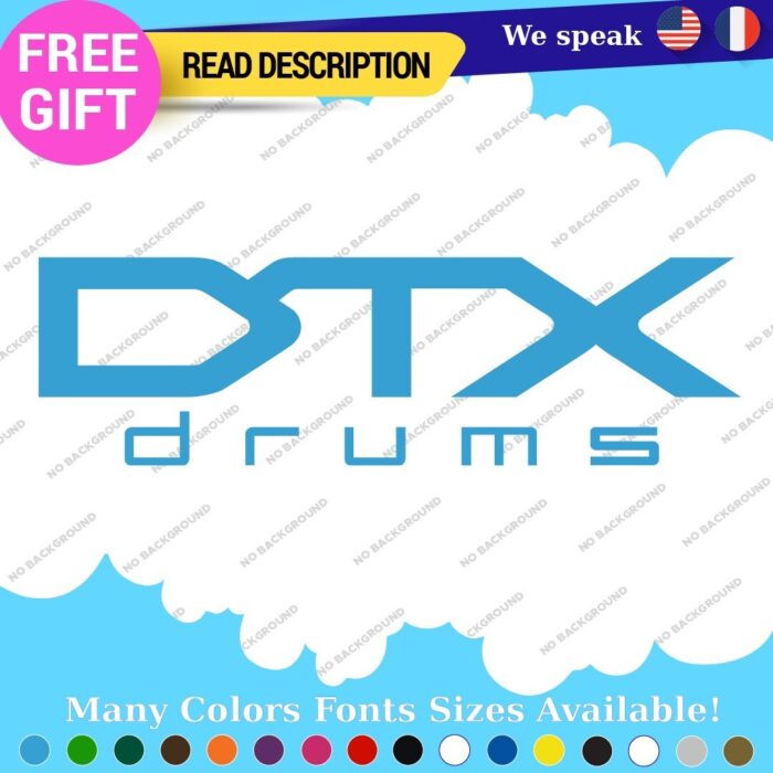 Fits DTX Drums Yamaha  Decals Stickers Vinyl Replacement Band Percussion Bass - Image 44
