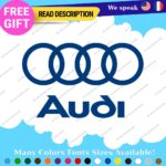 Fits Audi Quattro Decals Stickers Vinyl Door Sport Ring Racing Line S Car e-tron - Image 16