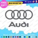 Fits Audi Quattro Decals Stickers Vinyl Door Sport Ring Racing Line S Car e-tron