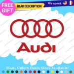 Fits Audi Quattro Decals Stickers Vinyl Door Sport Ring Racing Line S Car e-tron - Image 3
