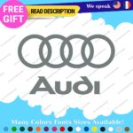 Fits Audi Quattro Decals Stickers Vinyl Door Sport Ring Racing Line S Car e-tron - Image 22