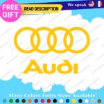 Fits Audi Quattro Decals Stickers Vinyl Door Sport Ring Racing Line S Car e-tron - Image 9