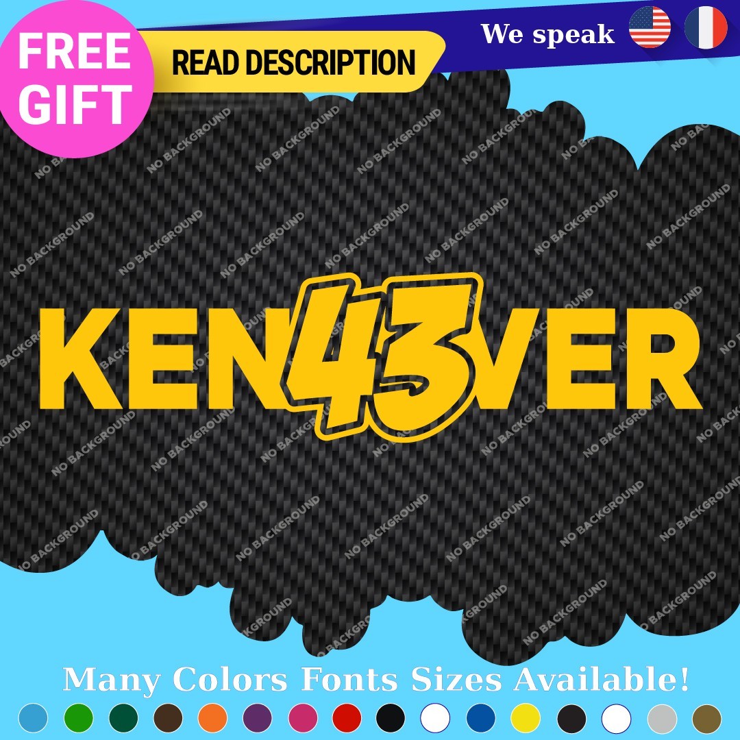 Fits Ken 43 Ever Decal Stickers Vinyl Car Block JDM Drift 43 Racing 297719086425 Fits Ken 43 Ever Decal Stickers Vinyl Car Block JDM Drift 43 Racing - Image 1