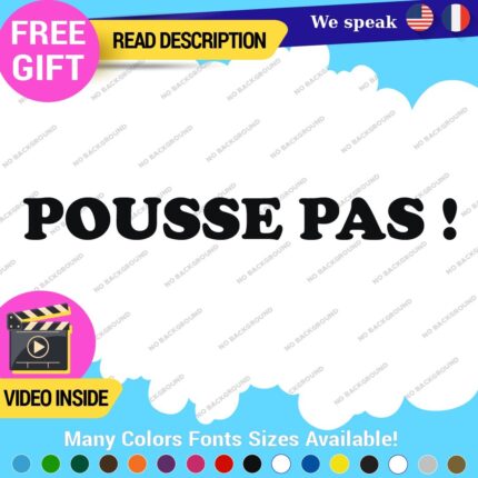 Pousse pas Decals Sticker Vinyl Brake Tailgate Car Truck Funny