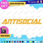 Antisocial Banner Decals Stickers Vinyl Euro Message Anti Social Windshield JDM - Image 26