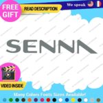 Ayrton Senna Name Decal Sticker Vinyl Legend Formula  Grand Prix Race Racing F1