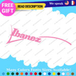 Fits Ibanez Guitar Decals Stickers Vinyl Swoosh Jem Headstock Old Vintage Amp. - Image 4