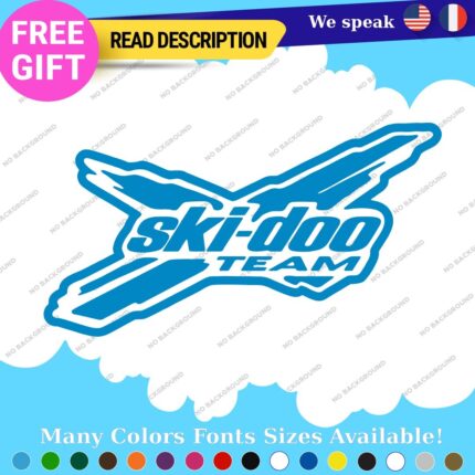 Fits Large Skidoo Team Decals Stickers Vinyl Snowmobile Ski Doo  Snow Bombardier
