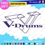 Fits V-Drums  Decals Stickers Vinyl Replacement Band Percussion Bass V Drum - Image 11