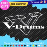 Fits V-Drums  Decals Stickers Vinyl Replacement Band Percussion Bass V Drum