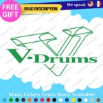Fits V-Drums  Decals Stickers Vinyl Replacement Band Percussion Bass V Drum - Image 17
