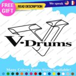 Fits V-Drums  Decals Stickers Vinyl Replacement Band Percussion Bass V Drum - Image 3