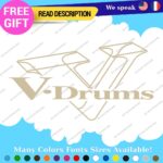 Fits V-Drums  Decals Stickers Vinyl Replacement Band Percussion Bass V Drum - Image 21