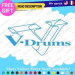 Fits V-Drums  Decals Stickers Vinyl Replacement Band Percussion Bass V Drum - Image 25